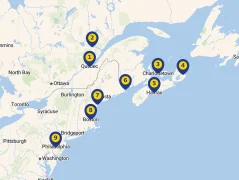 Mapa plavby